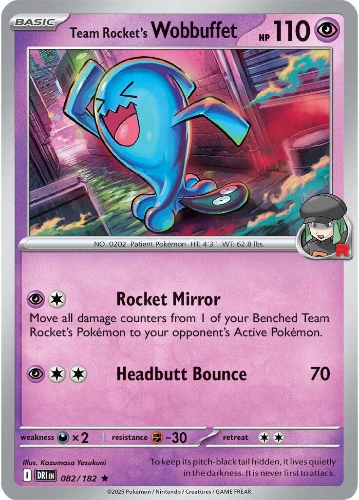 Wobbuffet del Team Rocket (082/182) [Escarlata y Púrpura: Rivales Destinados]
