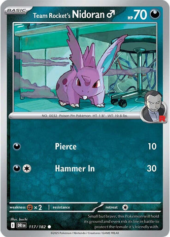 Nidoran de la Team Rocket (117/182) [Écarlate et Violet : Rivaux Destinés]
