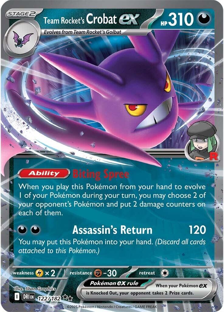 Crobat ex du Team Rocket (122/182) [Écarlate et Violet : Rivaux Destinés]