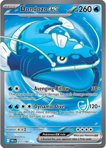 Dondozo ex (211/182) [Escarlata y Púrpura: Rivales Destinados]
