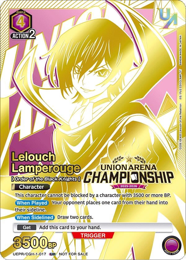 Image for Lelouch Lamperouge (Regionals 25-26) (UEPR/CGH-1-017) (UEPR) - Union Arena
