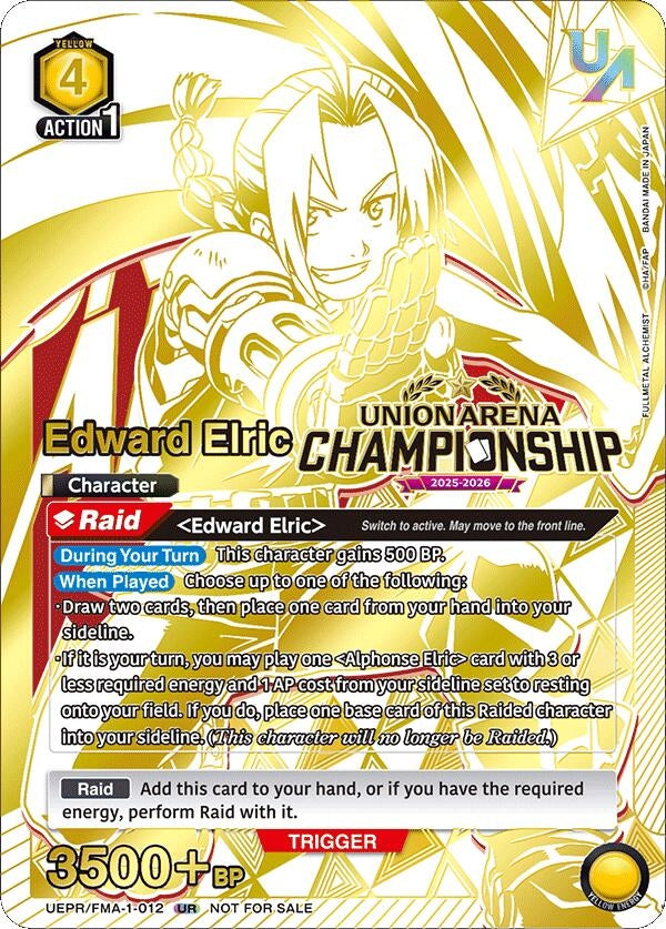 Image for Edward Elric (Regionals 25-26) (UEPR/FMA-1-012) (UEPR) - Union Arena