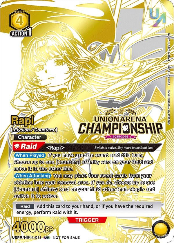 Image for Rapi (Regionals 25-26) (UEPR/NIK-1-011) (UEPR) - Union Arena