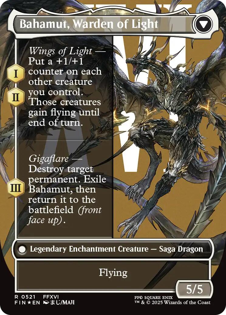 Dion, le Dominant de Bahamut // Bahamut, gardien de lumière (Sans bordure) (Foil intense) [FINAL FANTASY]