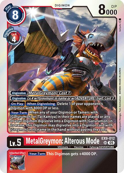 MetalGreymon: Modo Alterado [EX9-012] [Monstruos de duelo]