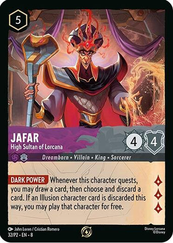 Jafar - Grand Sultan de Lorcana (Participant au Championnat de Magasin) (32/P2) [Cartes Promo]