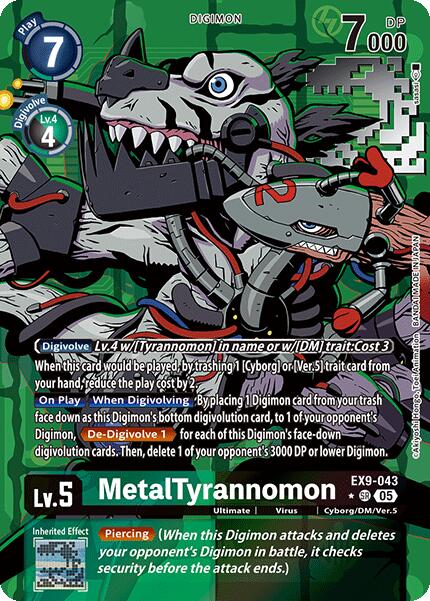 MetalTyrannomon [EX9-043] (Art Alternatif) [Monstres du Défi]