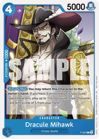 Dracule Mihawk (Événement de sortie Poing de vitesse divine) [Cartes promotionnelles One Piece]
