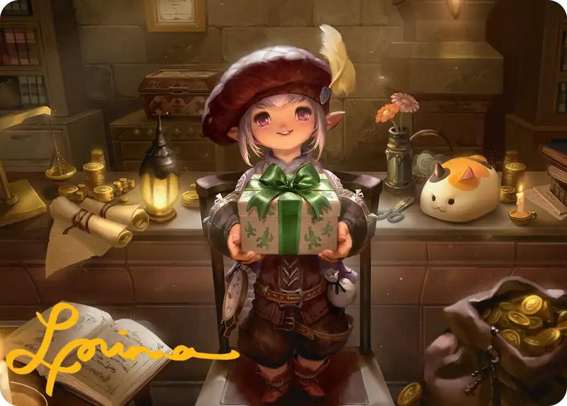 Carte illustrée Tataru Taru (Signature estampée à l'or) [FINAL FANTASY Art Series]