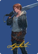 Squall, carte d'art du mercenaire SeeD (Signature estampée or) [Série d'art FINAL FANTASY]