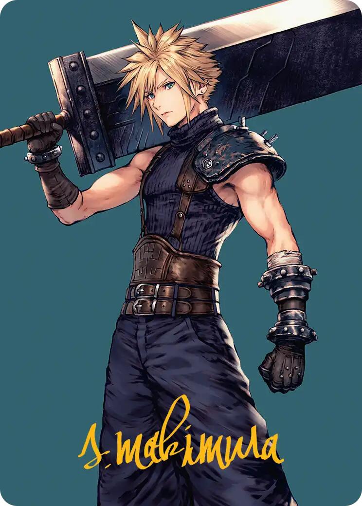 Cloud, ancien SOLDAT - Carte illustrée (Signature estampillée or) [Série d'illustrations FINAL FANTASY]