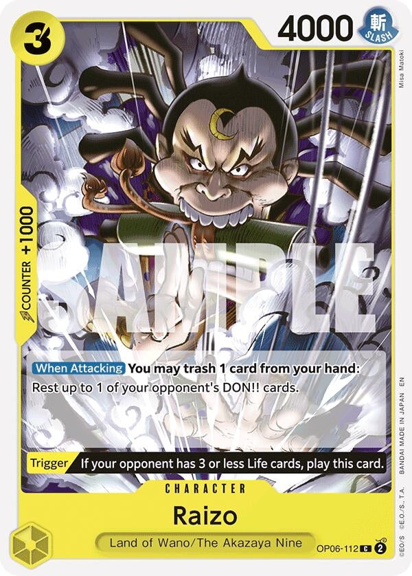 Image for Raizo (Reprint) (OP06-112) (ST-28) - One Piece Card Game