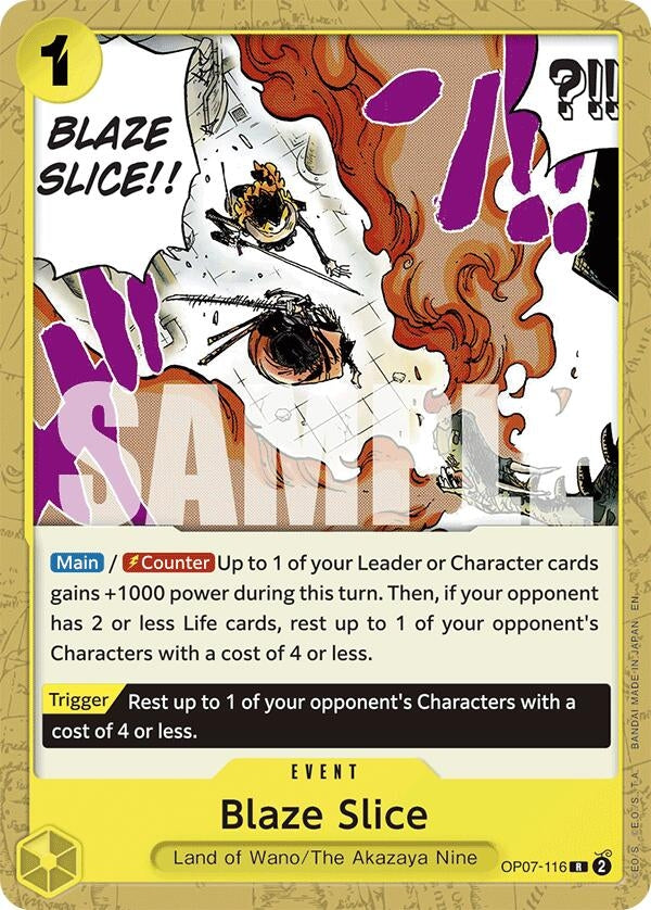 Image for Blaze Slice (Reprint) (OP07-116) (ST-28) - One Piece Card Game