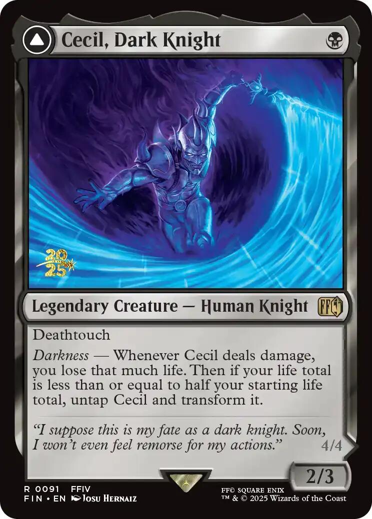 Cecil, Caballero Oscuro [Carta promocional de prelanzamiento de FINAL FANTASY]