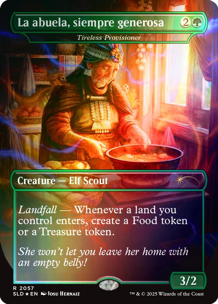 La abuela, siempre generosa - Fournisseur infatigable (Foil arc-en-ciel) [Secret Lair Drop Series]