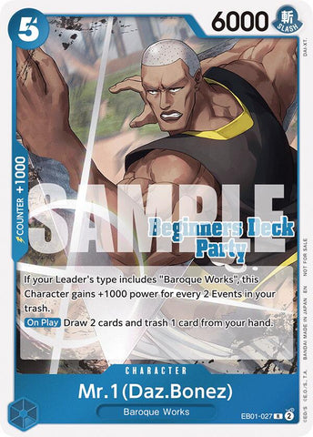 Sr. 1 (Daz.Bonez) (Fiesta de mazo para principiantes ST-23 - ST-28) [Participación] [Cartas promocionales de One Piece]