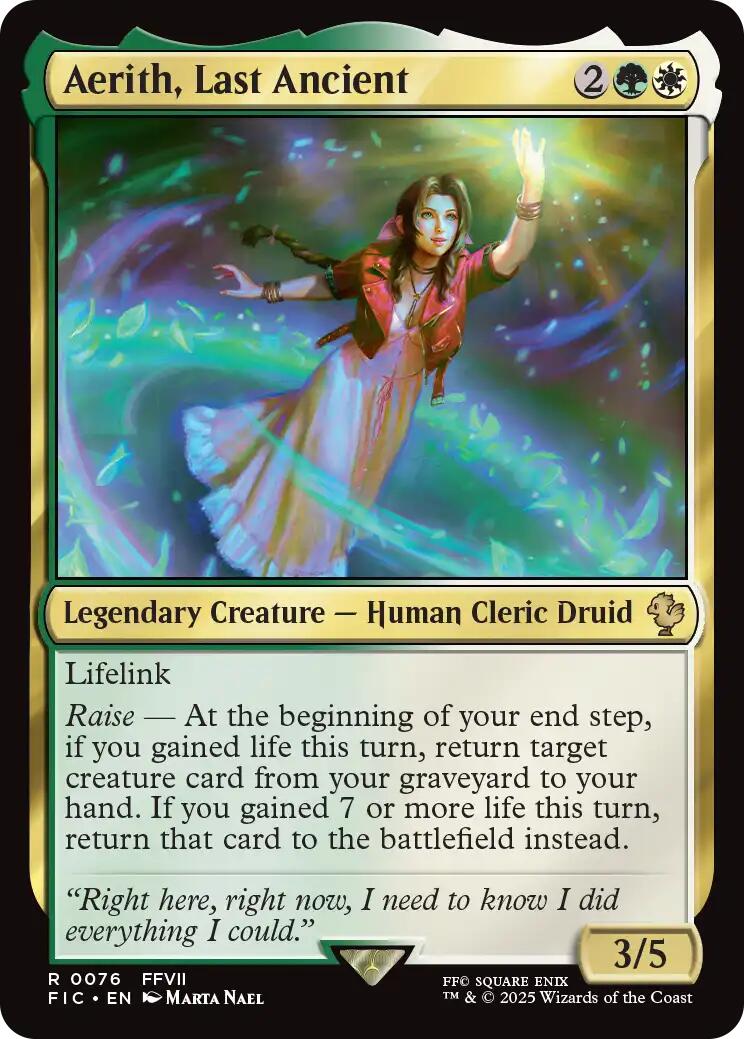 Aerith, Última Antigua (Surge Foil) [FINAL FANTASY Commander]