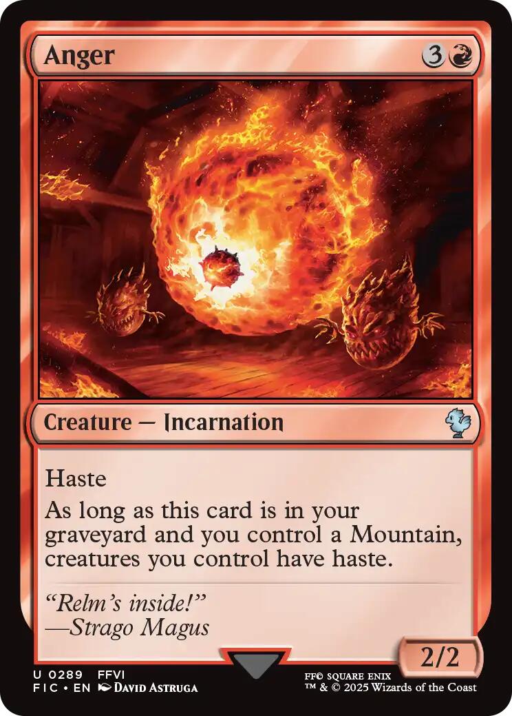 Colère (Foil surchargé) [FINAL FANTASY Commander]