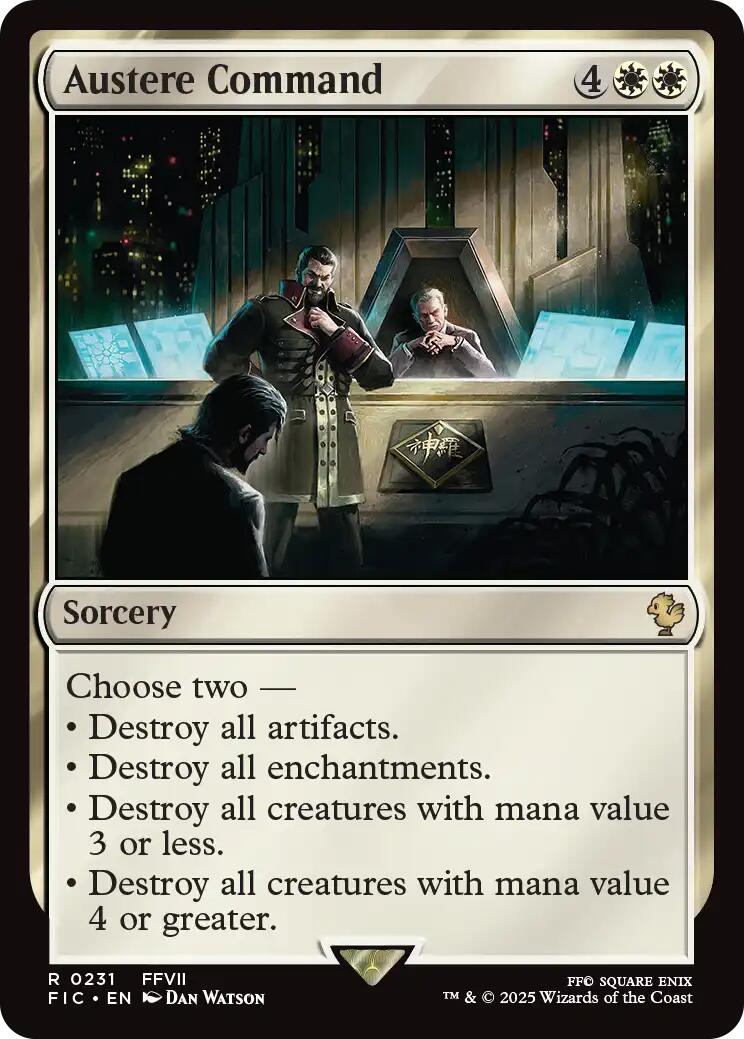 Commandement austère (Phyrexian Foil) [FINAL FANTASY Commander]