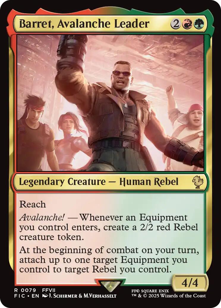 Barret, leader d'Avalanche (Surge Foil) [FINAL FANTASY Commander]