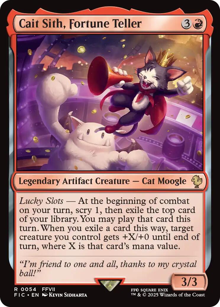 Cait Sith, Adivina (Surge Foil) [FINAL FANTASY Commander]