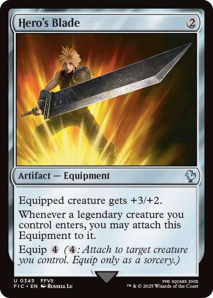 Lame du héros (Surge Foil) [FINAL FANTASY Commander]