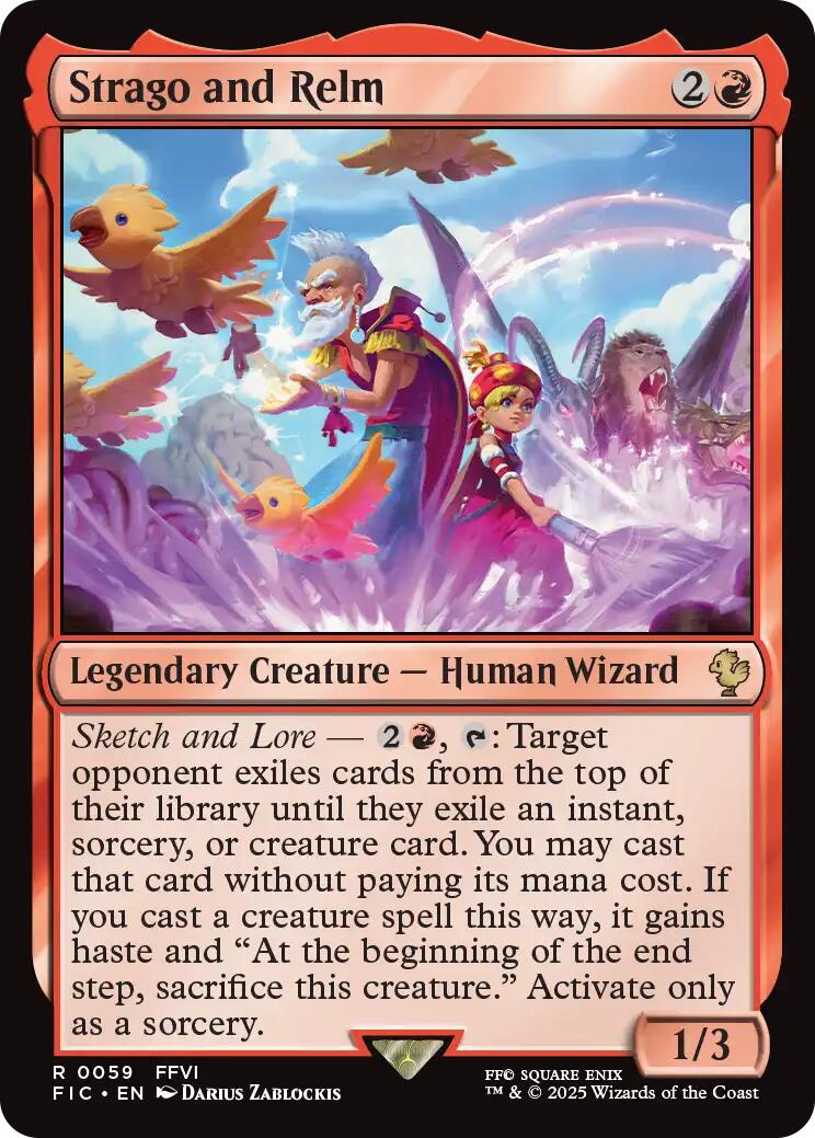 Strago y Relm (foil Surge) [Magic: The Gathering – Commander de FINAL FANTASY]