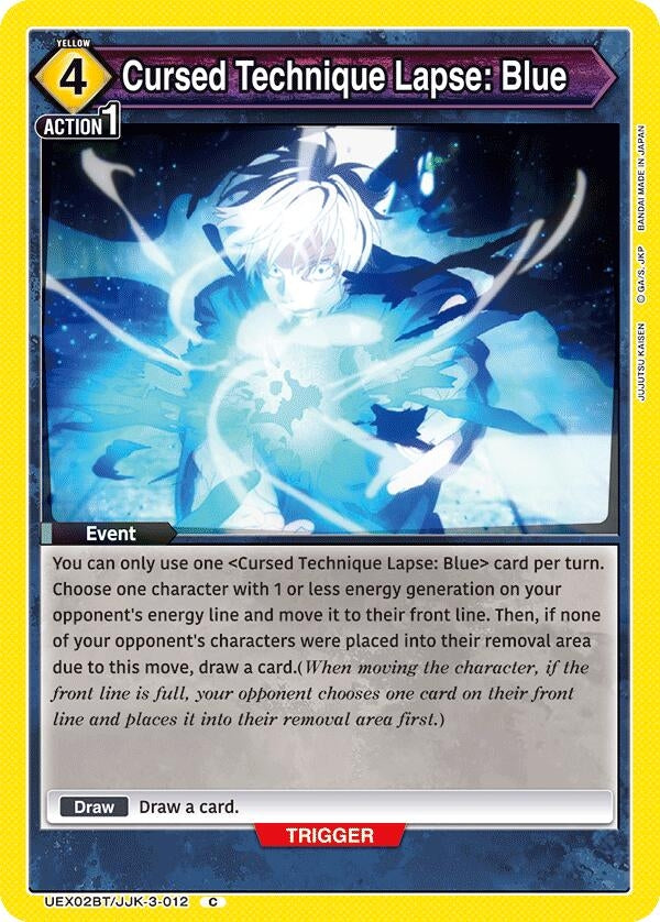 Image for Cursed Technique Lapse: Blue (UEX02BT/JJK-3-012) (UEX02BT) - Union Arena