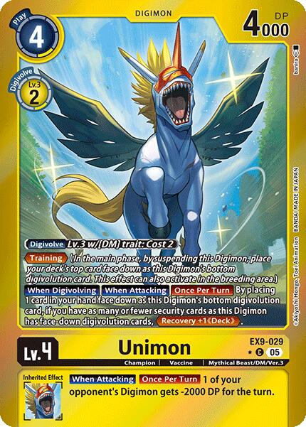 Unimon [EX9-029] (Foil limitée) [Monstres en face]