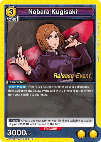 Nobara Kugisaki (002) - UEX02BT: Jujutsu Kaisen Vol.2 Release Event Cards (UEX02BT_RE)