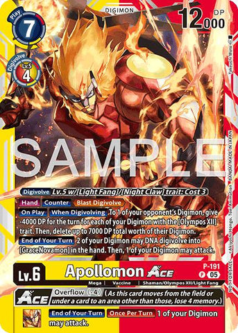 Apollomon ACE [P-191] (Paquete de participación del Torneo en Tienda 2025 Vol.3) [Cartas Promocionales]