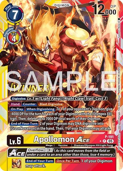 Apollomon ACE [P-191] (Pack Gagnant du Tournoi en Magasin 2025 Vol.3) [Cartes Promotionnelles]