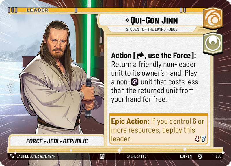 Qui-Gon Jinn - Estudiante de la Fuerza Viva (280) (Hiperespacio) (280) [Leyendas de la Fuerza]