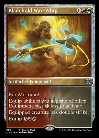 Látigo de Guerra Filoescudo (Paquete Promocional) [Phyrexia: All Will Be One Promos]