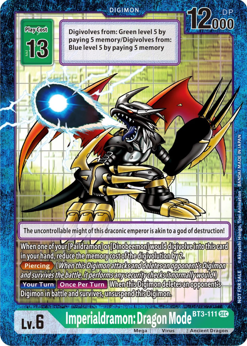 Imperialdramon: Modo Dragón [BT3-111] (Arte Alternativo) [Rugido Dracónico]