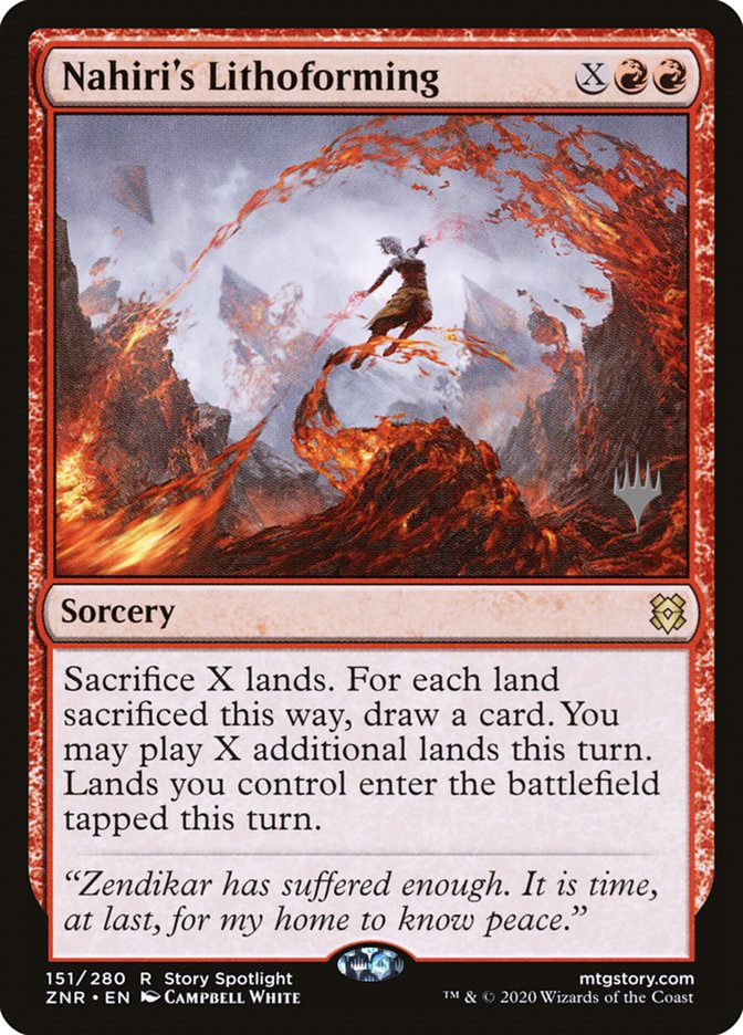 Litoformación de Nahiri (Paquete de promoción) [Promos de Zendikar Rising]