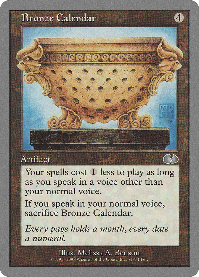 Calendrier de Bronze [Non collé]