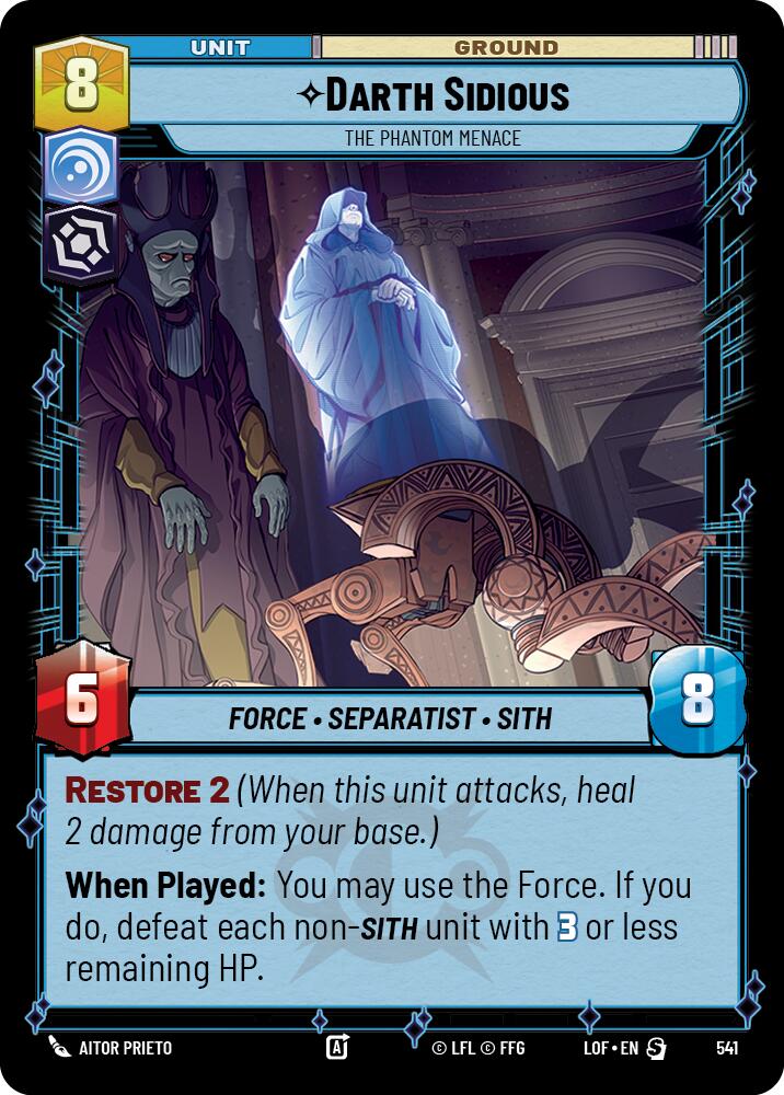 Darth Sidious - La Amenaza Fantasma (541) (Foil) (541) [Leyendas de la Fuerza]