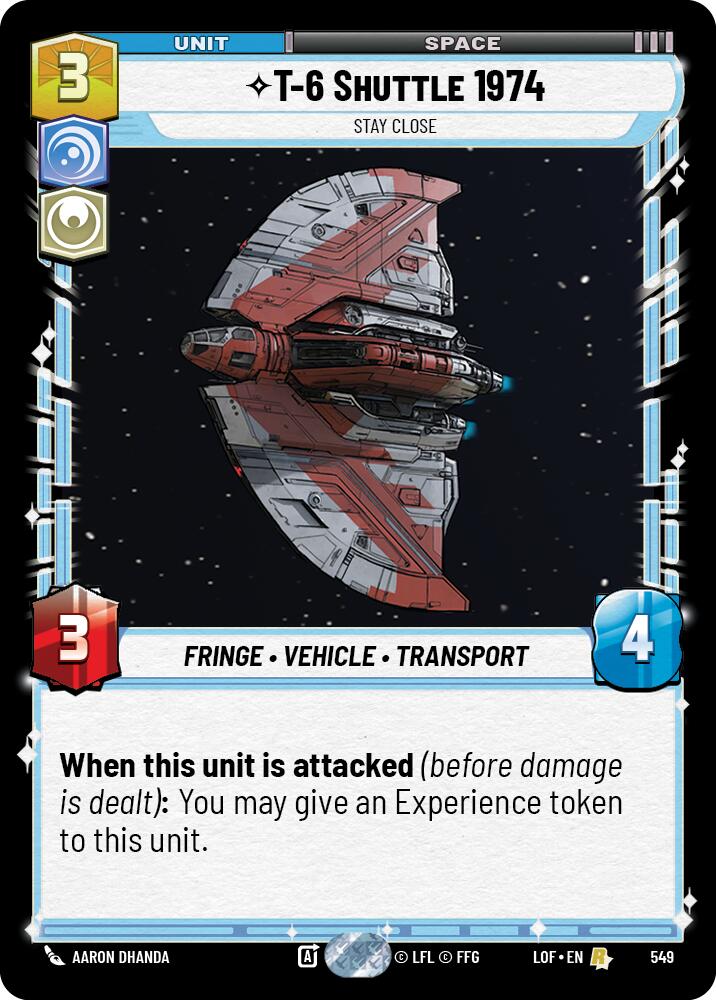 Lanzadera T-6 1974 - Permanece cerca (549) (Foil) (549) [Leyendas de la Fuerza]