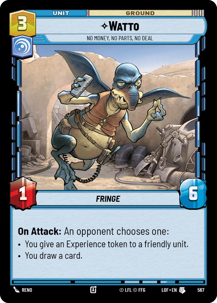 Watto - Pas d'argent, pas de pièces, pas d'affaire (567) (Foil) (567) [Legends of the Force]