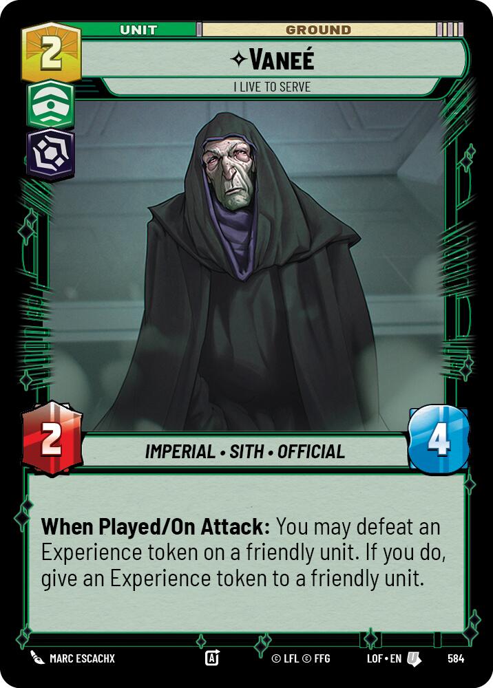 Vanee - Vivo para servir (584) (foil) (584) [Legends of the Force]
