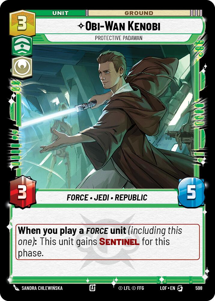 Obi-Wan Kenobi - Padawan Protector (598) (Foil) (598) [Leyendas de la Fuerza]