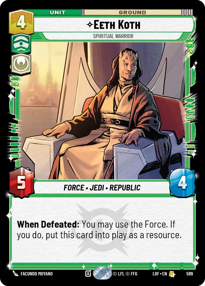 Eeth Koth - Guerrero Espiritual (599) (Foil) (599) [Leyendas de la Fuerza]