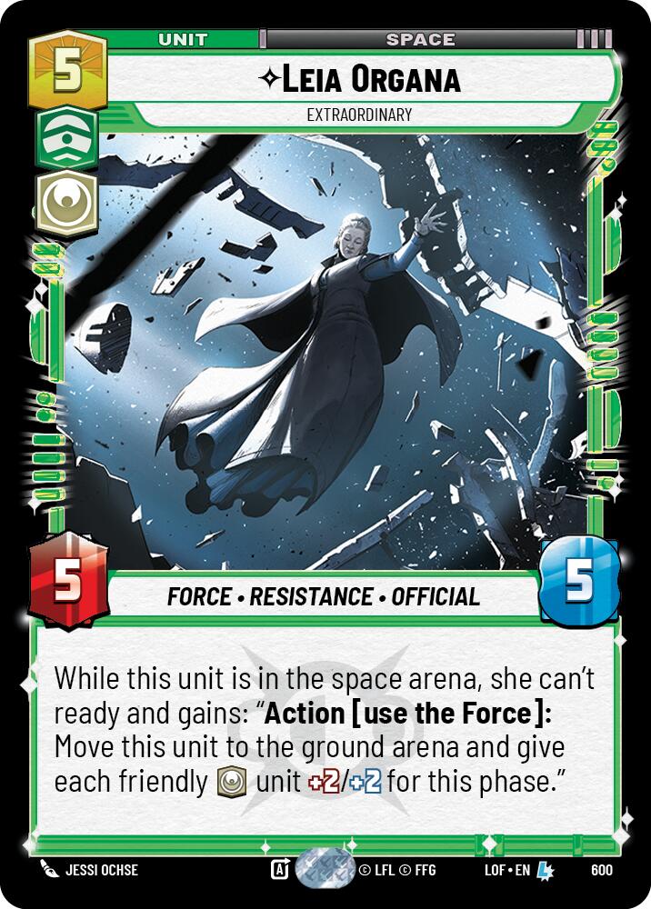 Leia Organa - Extraordinaria (600) (Foil) (600) [Leyendas de la Fuerza]