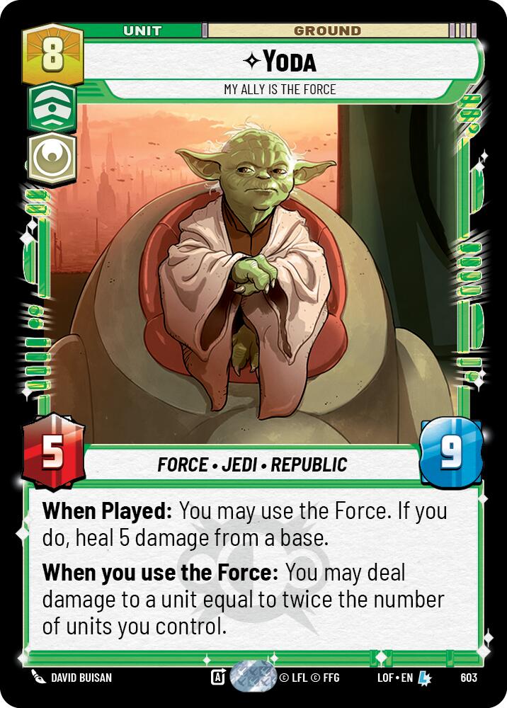 Yoda - Mi aliado es la Fuerza (603) (Foil) (603) [Leyendas de la Fuerza]