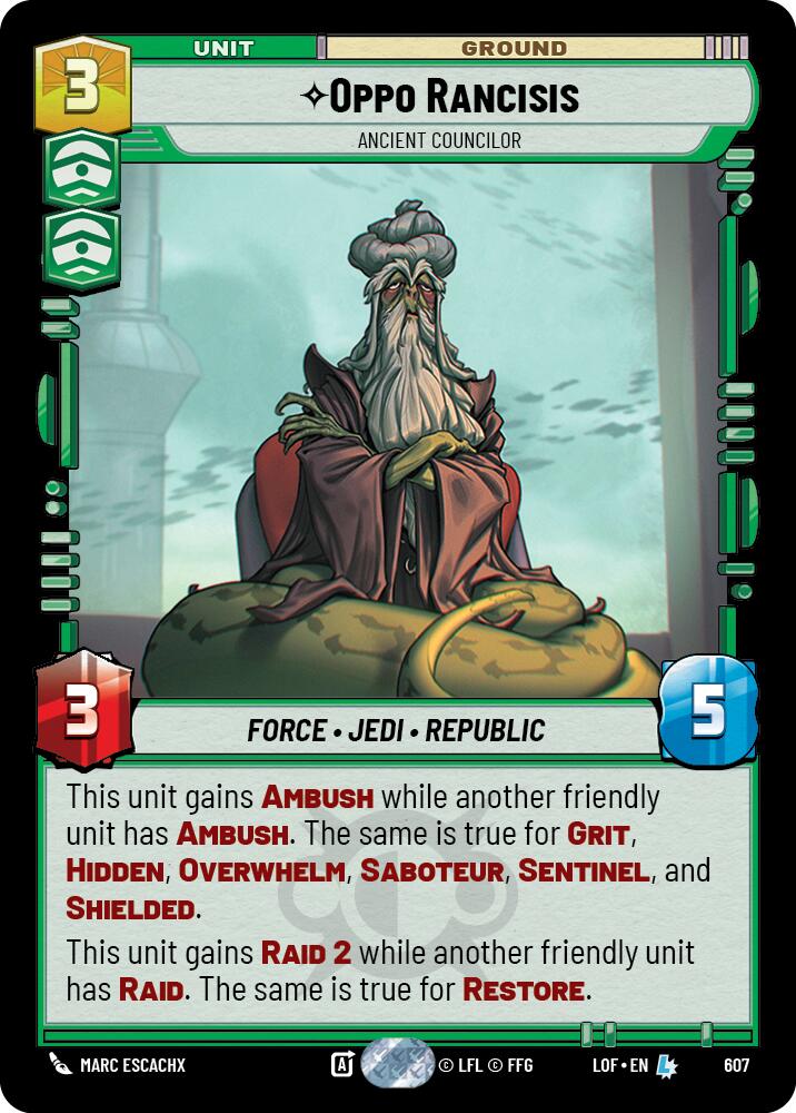Oppo Rancisis - Consejero Antiguo (607) (Foil) (607) [Legends of the Force]