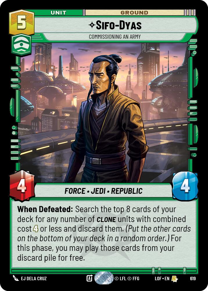 Sifo-Dyas - Encargar un ejército (619) (Foil) (619) [Legends of the Force]