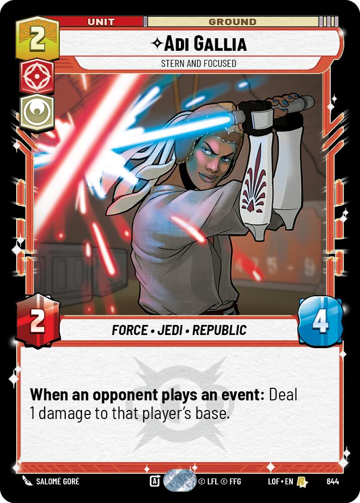 Adi Gallia - Severa y concentrada (644) (Foil) (644) [Legends of the Force]