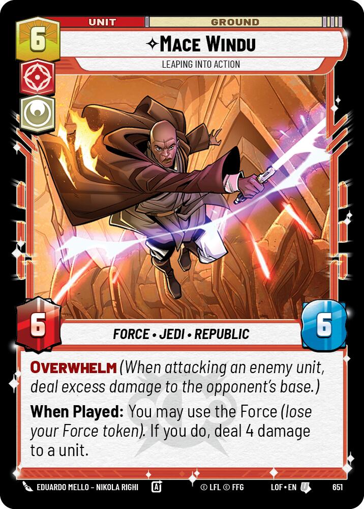 Mace Windu - Entrando en acción (651) (Foil) (651) [Leyendas de la Fuerza]