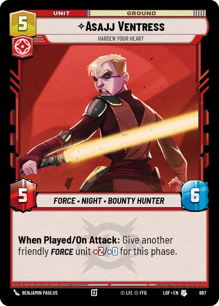Asajj Ventress - Endurece tu corazón (667) (Holográfica) (667) [Leyendas de la Fuerza]